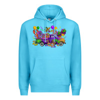 Ocean Blue mardi gras truck Premium Hoodie - CowGirlArtShop