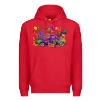 Red mardi gras truck Premium Hoodie - CowGirlArtShop