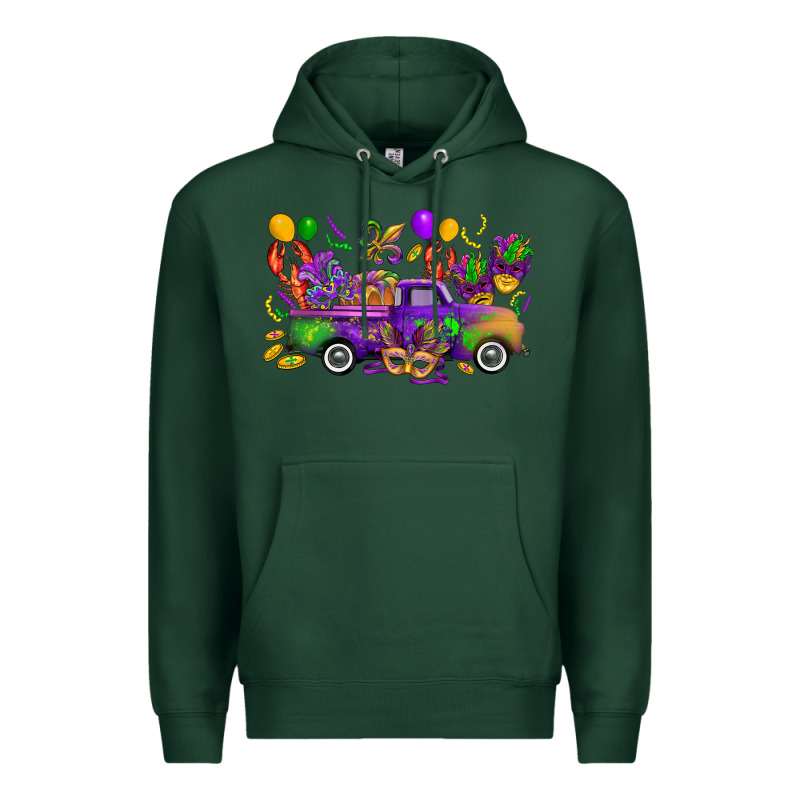 Mardi Gras Truck Premium Hoodie by CowGirlArtShop | Teevron