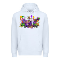 White mardi gras truck Premium Hoodie - CowGirlArtShop