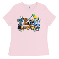 Bubblegum Pink tech teacher Ladies Tee - AdoDesignShop