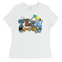 White tech teacher Ladies Tee - AdoDesignShop