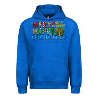 Cobalt merry happy chrismukkah Urban Hoodie - FaDigitalArtStudio