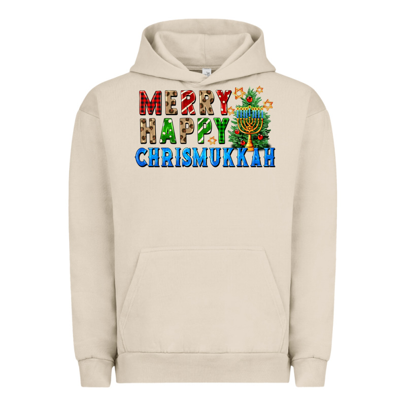 Merry Happy Chrismukkah Urban Hoodie by FaDigitalArtStudio | Teevron