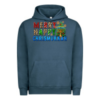 Pigment Midnight Navy merry happy chrismukkah Urban Hoodie - FaDigitalArtStudio