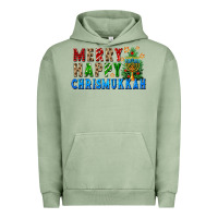 Pigment Oil Green merry happy chrismukkah Urban Hoodie - FaDigitalArtStudio