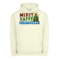 Pigment Pistachio merry happy chrismukkah Urban Hoodie - FaDigitalArtStudio