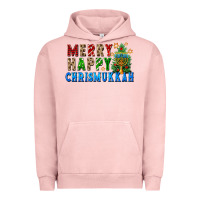 Pigment Salmon merry happy chrismukkah Urban Hoodie - FaDigitalArtStudio
