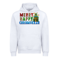 White merry happy chrismukkah Urban Hoodie - FaDigitalArtStudio