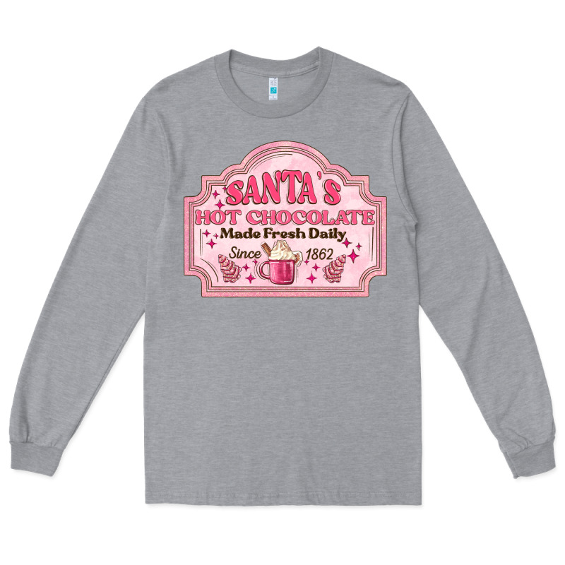 Santas Hot Chocolate Long Sleeve Tee by MaliasSmallBusiness | Teevron