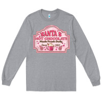 Heather Grey santas hot chocolate Long Sleeve Tee - MaliasSmallBusiness