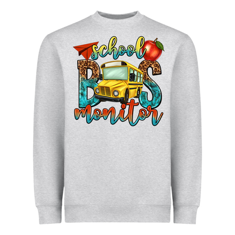School Bus Monitor Heavyweight Sweatshirt by NancyCooperArtShop | Teevron