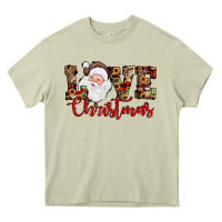 Mossy Love Christmas Santa Heavy Core Tee - JahusDesignShop