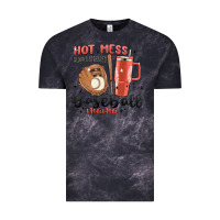 Cloud Black hot mess always stressed baseball mama stanley cup Vintage Tee - MaliasSmallBusiness