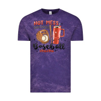 Cloud Purple hot mess always stressed baseball mama stanley cup Vintage Tee - MaliasSmallBusiness