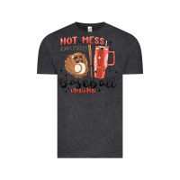 Vintage Black hot mess always stressed baseball mama stanley cup Vintage Tee - MaliasSmallBusiness