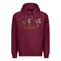 Burgundy christmas vibes Premium Hoodie - JahusDesignShop