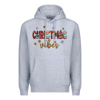 Heather Grey christmas vibes Premium Hoodie - JahusDesignShop