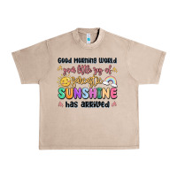 French Oak good morning world your little ray of sarcastic Urban Heavy Tee - MaliasSmallBusiness