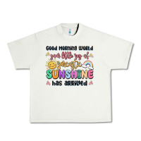 Pistachio good morning world your little ray of sarcastic Urban Heavy Tee - MaliasSmallBusiness