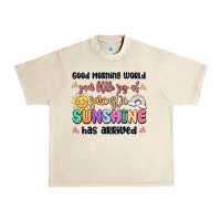Sandshell good morning world your little ray of sarcastic Urban Heavy Tee - MaliasSmallBusiness