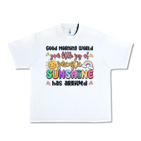 White good morning world your little ray of sarcastic Urban Heavy Tee - MaliasSmallBusiness