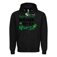 Black Safety First Drink With A Nurse Zipper Hoodie - Bettercallsaul