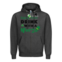 Charcoal Heather Safety First Drink With A Nurse Zipper Hoodie - Bettercallsaul