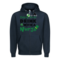 Navy Safety First Drink With A Nurse Zipper Hoodie - Bettercallsaul