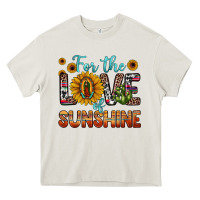 Cream for the love of sunshine sunflower our lady of guadalupe Heavy Core Tee - JahusDesignShop