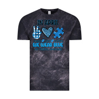Cloud Black in april we wear blue Vintage Tee - JahusDesignShop