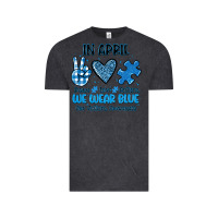 Vintage Black in april we wear blue Vintage Tee - JahusDesignShop