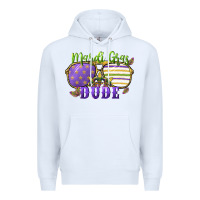 White mardi gras dude Premium Hoodie - CowGirlArtShop