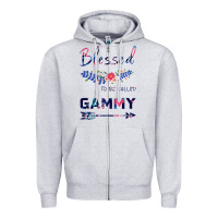 Heather Grey Blessed To Be Called Gammy Zipper Hoodie - Bettercallsaul