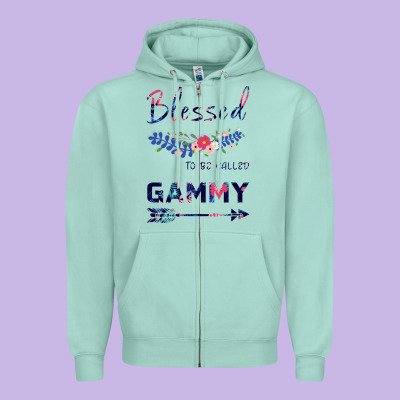 Blessed To Be Called Gammy Zipper Hoodie Designed By Bettercallsaul