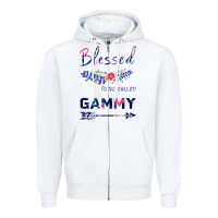 White Blessed To Be Called Gammy Zipper Hoodie - Bettercallsaul