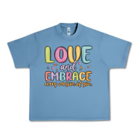 Pebble Blue love and embrace every version of you Urban Heavy Tee - MaliasSmallBusiness