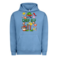 Pigment Pebble Blue im the chef elf Urban Hoodie - FaDigitalArtStudio