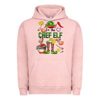Pigment Salmon im the chef elf Urban Hoodie - FaDigitalArtStudio