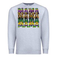 Heather Grey mama mardi gras Premium Sweatshirt - CowGirlArtShop