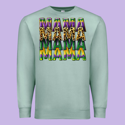 Mama Mardi Gras Premium Sweatshirt Designed By Cowgirlartshop