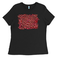 Black pink leopard background Ladies Tee - RanaPortraitStore