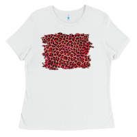White pink leopard background Ladies Tee - RanaPortraitStore