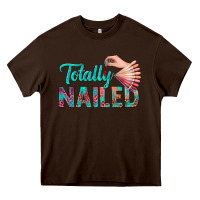 Chocolate Brown totally nailed bbs Heavy Core Tee - BundleAndBundleShop