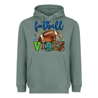 Sage Football vibes green and blue Heavyweight Hoodie - HowdyJamesFarm