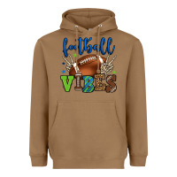 Toasted Coconut Football vibes green and blue Heavyweight Hoodie - HowdyJamesFarm