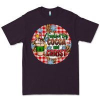 Plum christmas fueled by cocoa and christ ornament Premium Tee - Artiststas