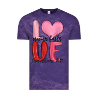 Cloud Purple love never fails valentine s day Vintage Tee - MaliasSmallBusiness