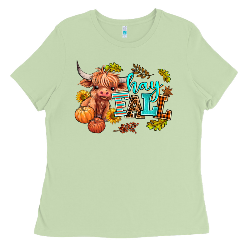 Hay Fall Heifer Ladies Tee by AdoDesignShop | Teevron