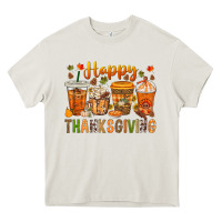 Cream western happy thanksgiving bbs Heavy Core Tee - BundleAndBundleShop